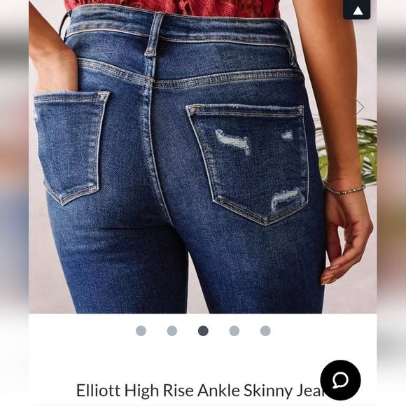 Bridge of Gly Elliott high rise skinny jeans distressed high stretch 24 - Picture 8 of 11